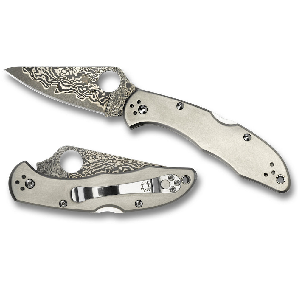 Spyderco | Delica 4 - Titanium Damascus