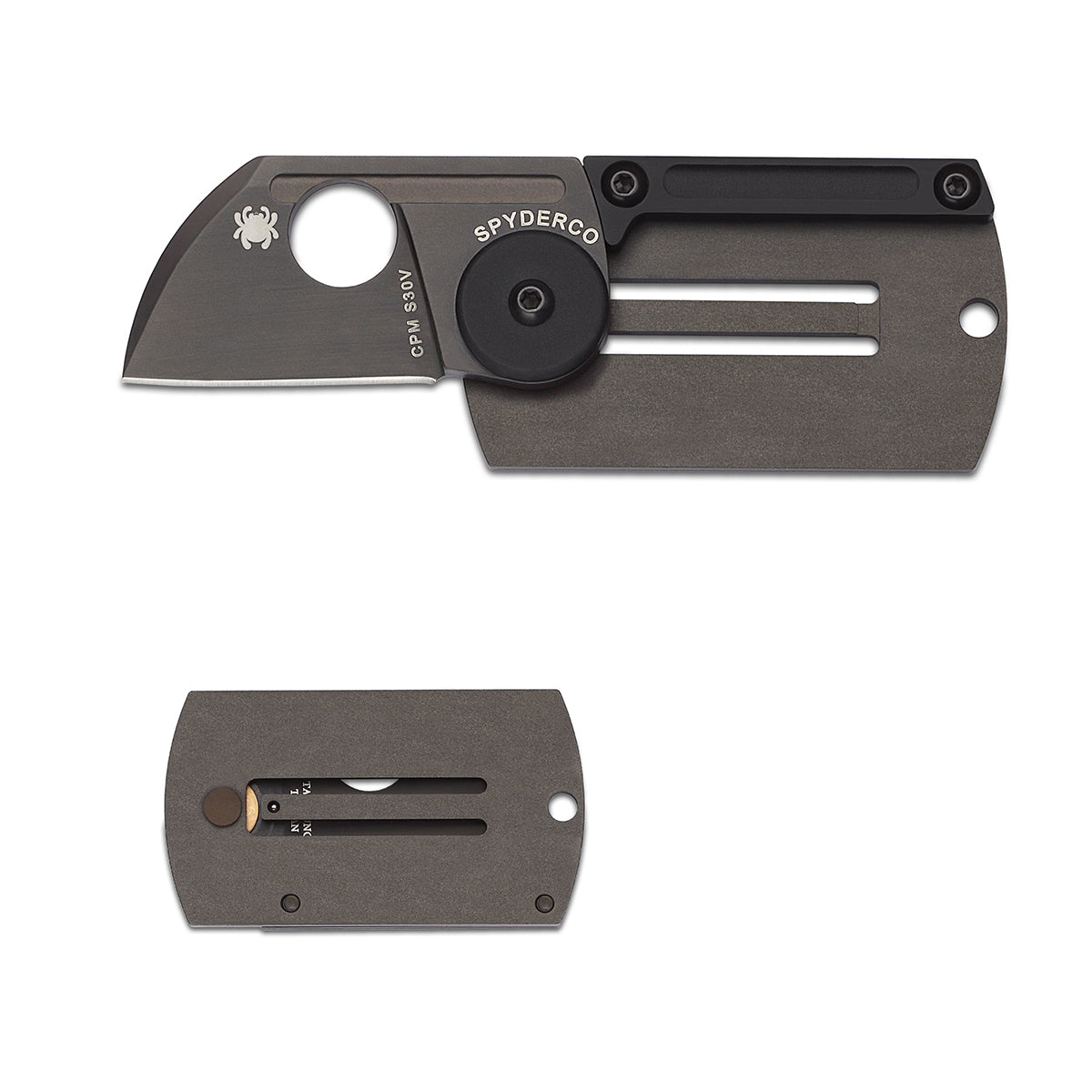 Spyderco | DogTag Folder - Black Titanium