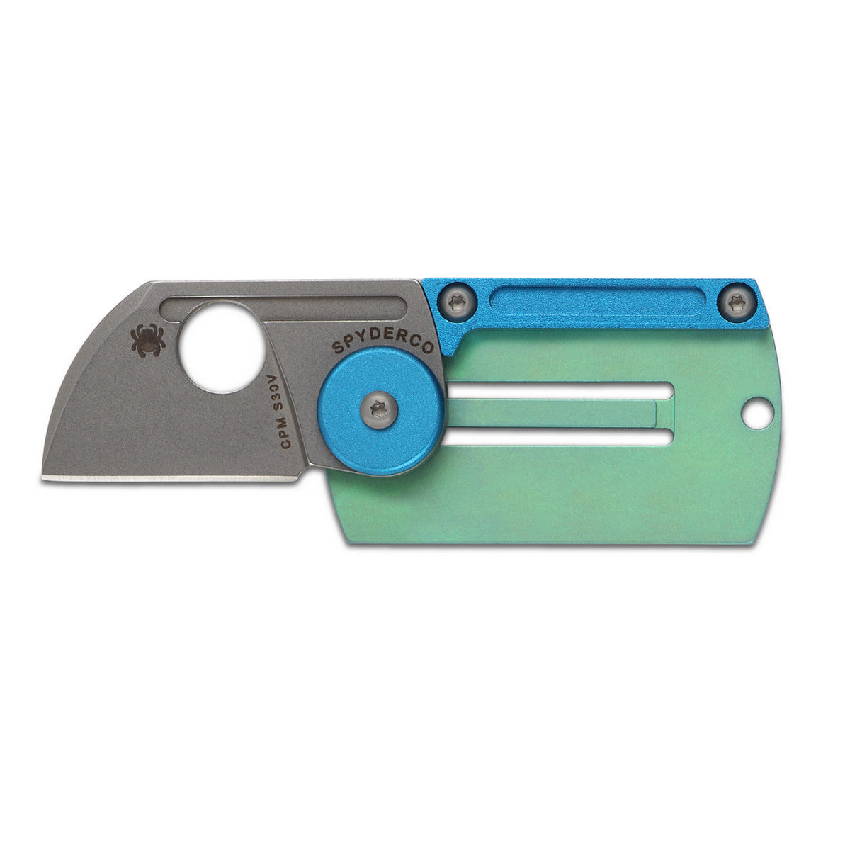 Spyderco | DogTag Folder - Blue/Green