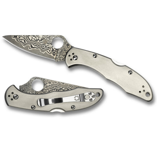 Spyderco | Delica 4 - Titanium Damascus