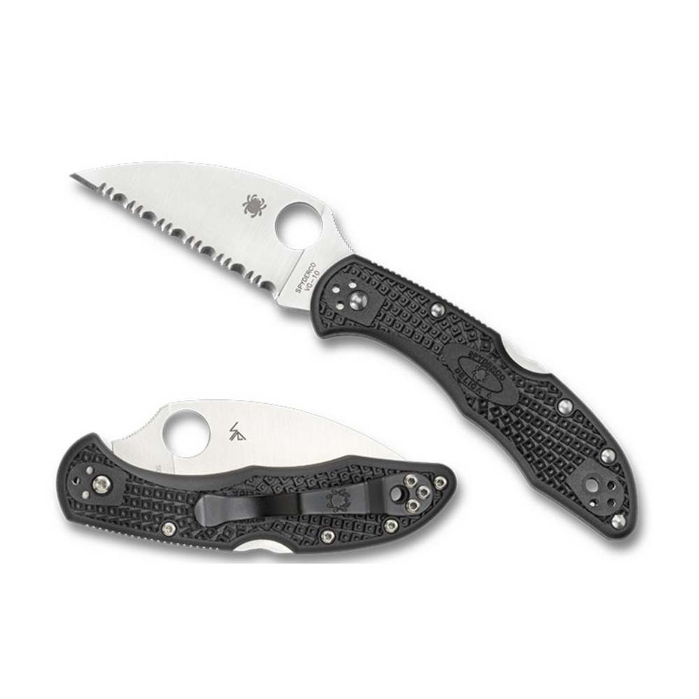 Spyderco | Delica 4 Flat Ground Wharncliffe Black Handle