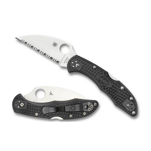 Spyderco | Delica 4 Flat Ground Wharncliffe Black Handle
