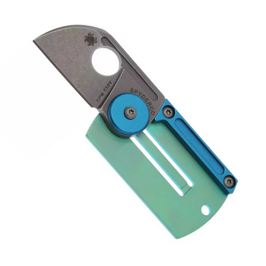 Spyderco | DogTag Folder - Blue/Green