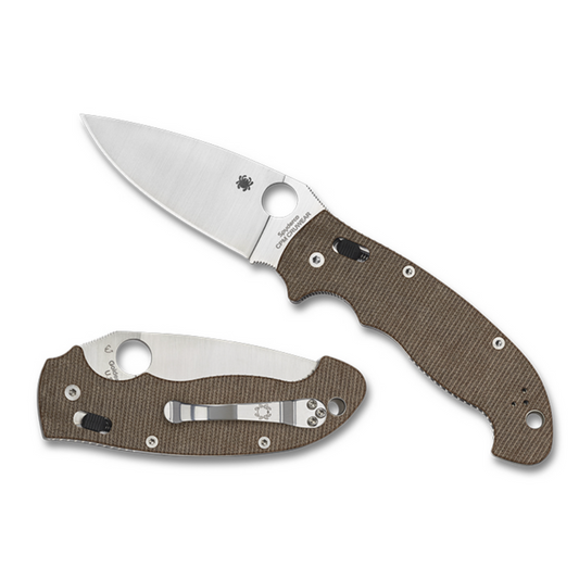 Spyderco | Manix 2 XL Micarta CPM Cruwear - Brown Canvas