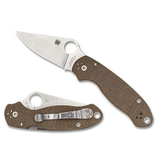 Spyderco | Para 3 Brown Canvas Micarta CPM Cruwear