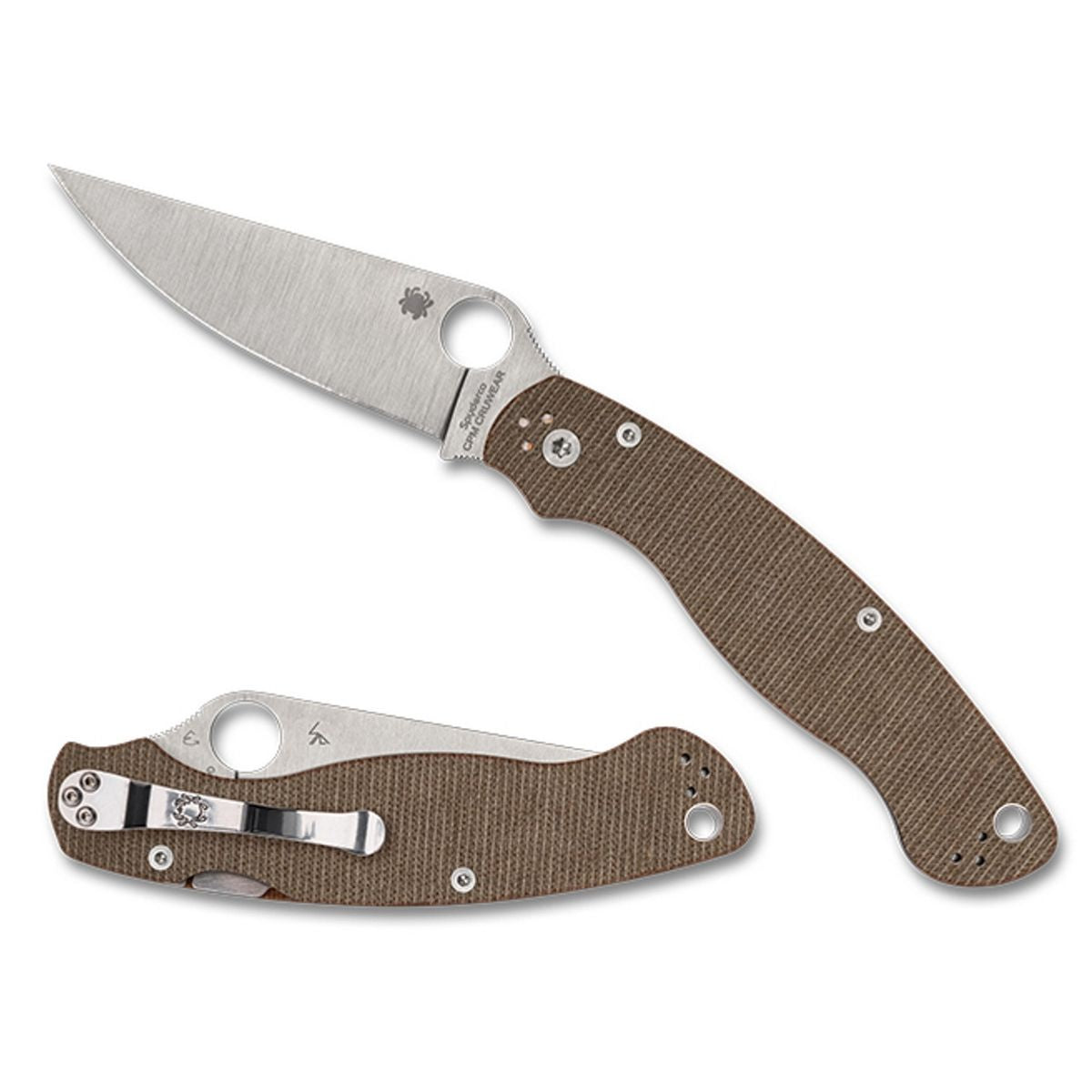 Para Military 2 - Brown Canvas Micarta Cru-Wear